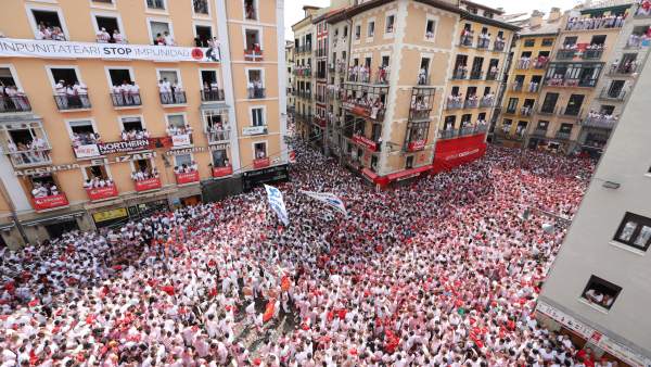 Chupinazo de Sanfermines 2018. Chupinazo de Sanfermines 2018.
