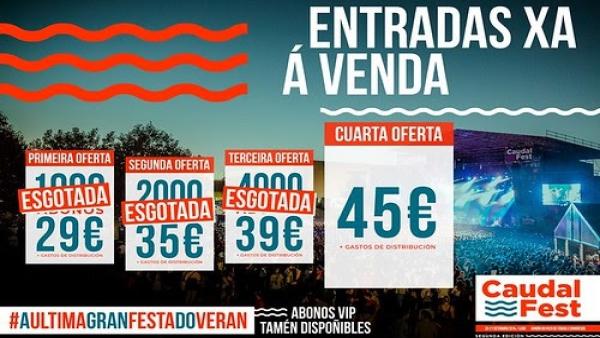 El festival Caudal Fest de Lugo vende más de 7.000 abonos en horas El festival Caudal Fest de Lugo vende más de 7.000 abonos en horas