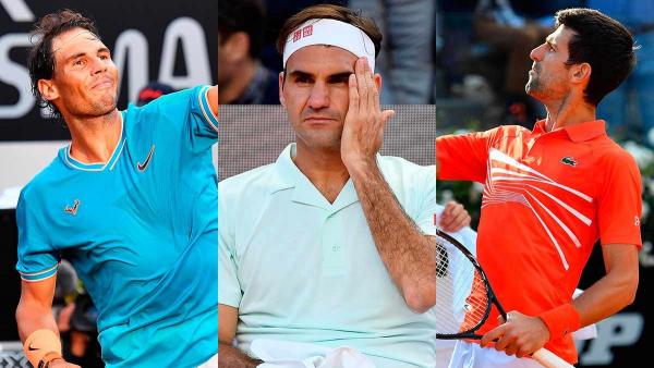 Nadal, Federer y Djokovic Nadal, Federer y Djokovic