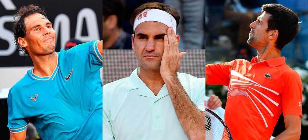 Nadal, Federer y Djokovic