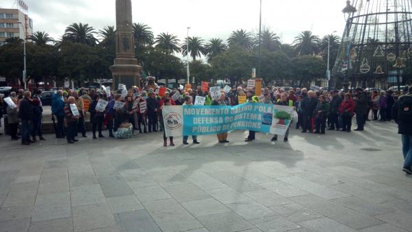Protestas en Coruña por la defensa del sistema público de pensiones Protestas en Coruña por la defensa del sistema público de pensiones