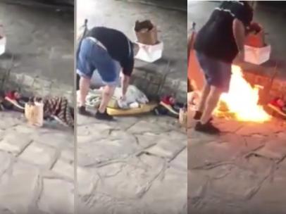 Dos hombres queman a dos indigentes en Buenos Aires