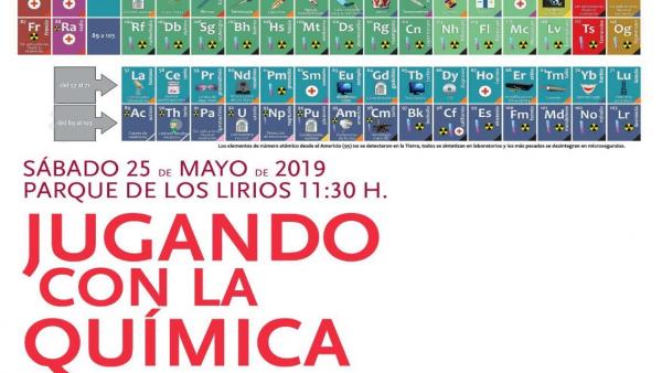 El Parque de Los Lirios acoge este sábado la actividad 'Jugando con la química: conociendo los elementos' El Parque de Los Lirios acoge este sábado la actividad 'Jugando con la química: conociendo los elementos'