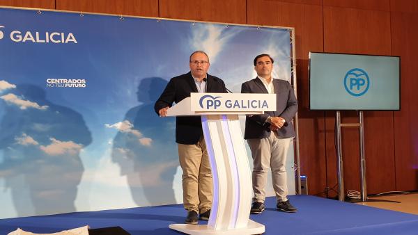 El secretario general del PP de Galicia, Miguel Tellado, en rueda de prensa El secretario general del PP de Galicia, Miguel Tellado, en rueda de prensa