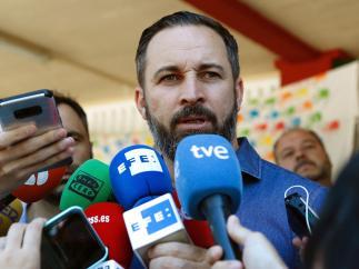 Santiago Abascal, de Vox tras voltar el 26M