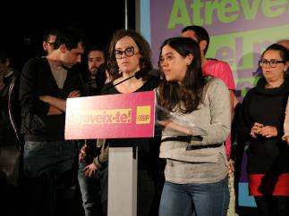 La candidata de la CUP, Anna Saliente en la noche electoral.