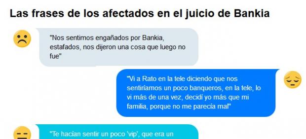 Frases de los afectados en el juicio de Bankia
