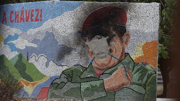 Imagen destruída Chávez Imagen destruída Chávez