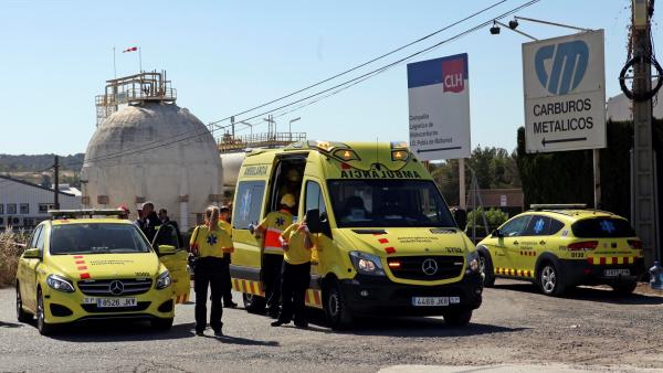 Dispositivo por la fuga de amoniaco en Tarragona Dispositivo por la fuga de amoniaco en Tarragona