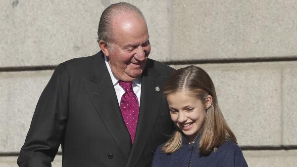 Juan Carlos I y la princesa Leonor Juan Carlos I y la princesa Leonor