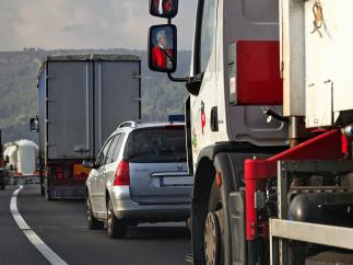 Atasco en carretera de Barcelona