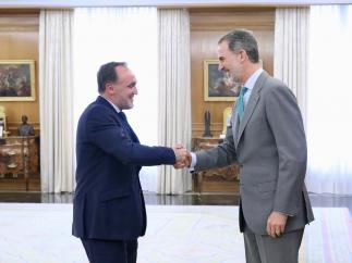 Audiencia del Rey a Javier Esparza Abaurrea, de Unión del Pueblo Navarro