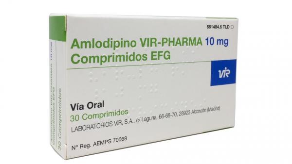 Medicamento para la tensión, Amlodipino Vir 10 mg. Medicamento para la tensión, Amlodipino Vir 10 mg.