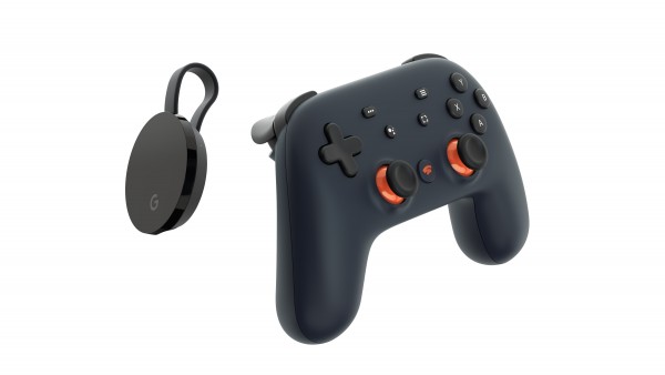 El Chromecast Ultra y el mando Stadia El Chromecast Ultra y el mando Stadia