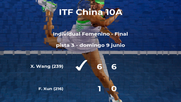 Xin Yu Wang se convierte en la campeona del torneo de Shenzhen Xin Yu Wang se convierte en la campeona del torneo de Shenzhen