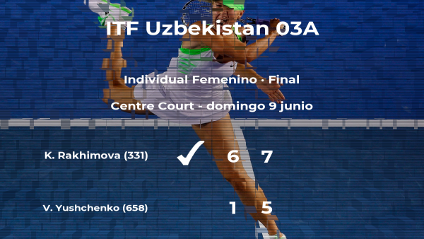 La tenista Kamilla Rakhimova vence la final del torneo de Ferganá La tenista Kamilla Rakhimova vence la final del torneo de Ferganá
