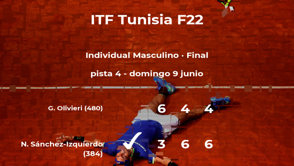 El tenista Nikolás Sánchez-Izquierdo se convierte en el campeón del torneo de Tabarka El tenista Nikolás Sánchez-Izquierdo se convierte en el campeón del torneo de Tabarka
