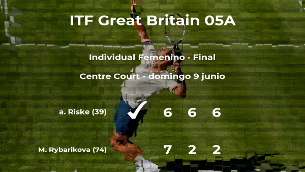 Final del torneo de Surbiton: la tenista alison Riske derrota a Magdalena Rybarikova Final del torneo de Surbiton: la tenista alison Riske derrota a Magdalena Rybarikova