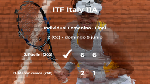 Jasmine Paolini, campeona del torneo de Brescia Jasmine Paolini, campeona del torneo de Brescia