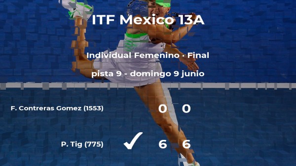 Triunfo para Patricia Maria Tig en la final del torneo de Cancún Triunfo para Patricia Maria Tig en la final del torneo de Cancún