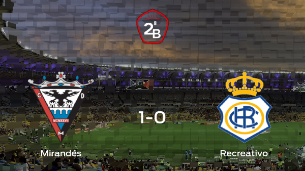 El Mirandés gana 1-0 contra el Recreativo durante la ida de los playoff El Mirandés gana 1-0 contra el Recreativo durante la ida de los playoff