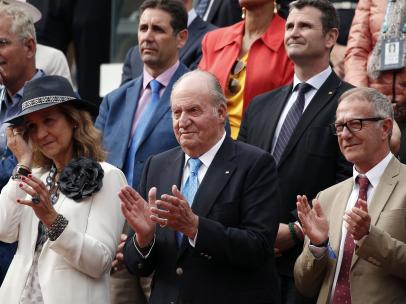 Juan Carlos I y la Infanta Elena