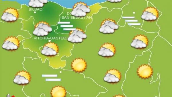Previsiones meteorológicas del País Vasco para mañana, día 12 Previsiones meteorológicas del País Vasco para mañana, día 12