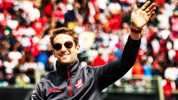 El piloto de Fórmula 1 Romain Grosjean El piloto de Fórmula 1 Romain Grosjean