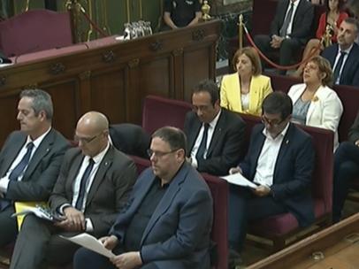 Los acusados en el juicio del procés.