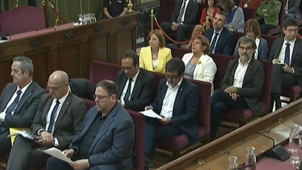 Los acusados en el juicio del procés. Los acusados en el juicio del procés.