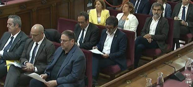 Los acusados en el juicio del procés.