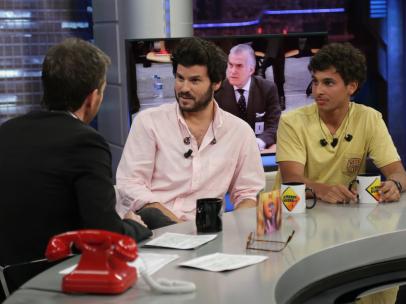 Willy Bárcenas y Antón Carreño, miembros de Taburete, en 'El hormiguero'.