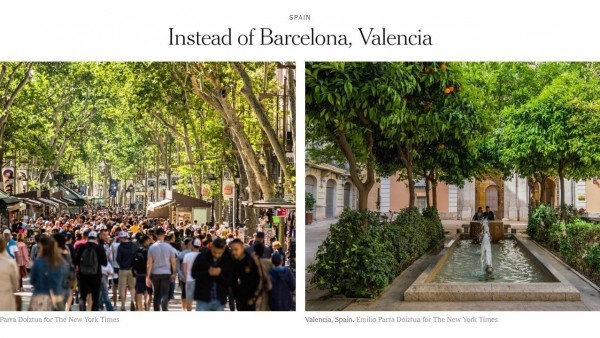 Imagen de La Rambla de Barcelona y de la Lonja de la Seda de Valencia Imagen de La Rambla de Barcelona y de la Lonja de la Seda de Valencia