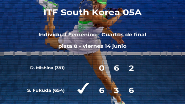 Sorpresa en los cuartos de final del torneo de Gimcheon: Shiori Fukuda gana a Daria Mishina Sorpresa en los cuartos de final del torneo de Gimcheon: Shiori Fukuda gana a Daria Mishina