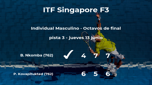 Benard Bruno Nkomba da la sorpresa en los octavos de final del torneo de Singapur al vencer a Palaphoom Kovapitukted Benard Bruno Nkomba da la sorpresa en los octavos de final del torneo de Singapur al vencer a Palaphoom Kovapitukted