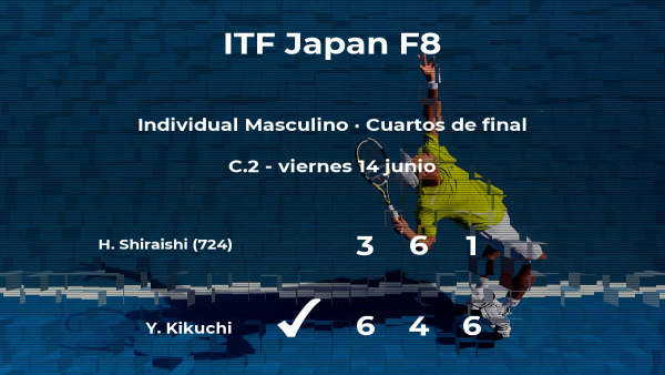 Yuta Kikuchi logra clasificarse para las semifinales a costa del tenista Hikaru Shiraishi Yuta Kikuchi logra clasificarse para las semifinales a costa del tenista Hikaru Shiraishi