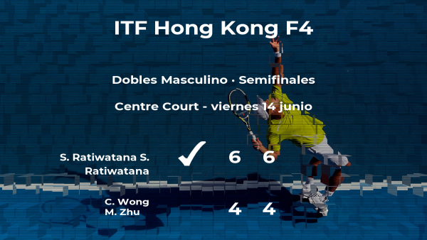 Ratiwatana y Ratiwatana logran clasificarse para la final a costa de Wong y Zhu Ratiwatana y Ratiwatana logran clasificarse para la final a costa de Wong y Zhu
