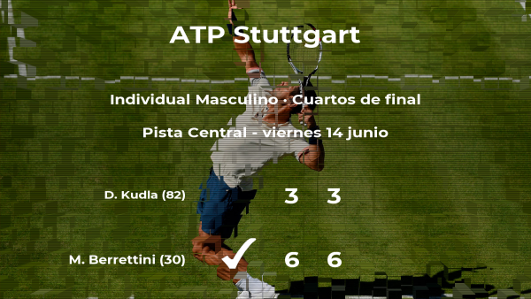 El tenista Matteo Berrettini pasa a la próxima ronda del torneo ATP 250 de Stuttgart tras vencer en los cuartos de final El tenista Matteo Berrettini pasa a la próxima ronda del torneo ATP 250 de Stuttgart tras vencer en los cuartos de final