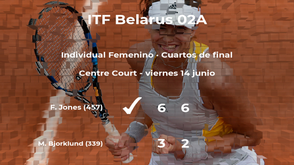 La tenista Francesca Jones vence en los cuartos de final del torneo de Minsk La tenista Francesca Jones vence en los cuartos de final del torneo de Minsk