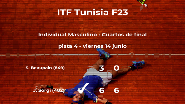 El tenista Joao Pedro Sorgi consigue la plaza de las semifinales a costa de Simon Beaupain El tenista Joao Pedro Sorgi consigue la plaza de las semifinales a costa de Simon Beaupain