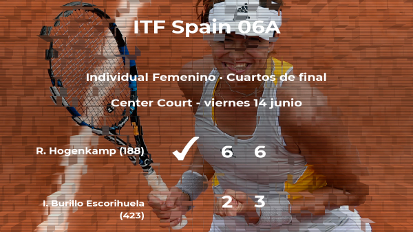 La tenista Irene Burillo Escorihuela se despide del torneo de Barcelona La tenista Irene Burillo Escorihuela se despide del torneo de Barcelona