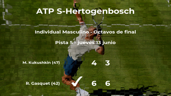 El tenista Richard Gasquet logra clasificarse para los cuartos de final a costa de Mikhail Kukushkin El tenista Richard Gasquet logra clasificarse para los cuartos de final a costa de Mikhail Kukushkin