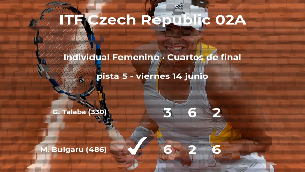 Miriam Bianca Bulgaru logra el puesto de las semifinales a costa de la tenista Gabriela Talaba Miriam Bianca Bulgaru logra el puesto de las semifinales a costa de la tenista Gabriela Talaba