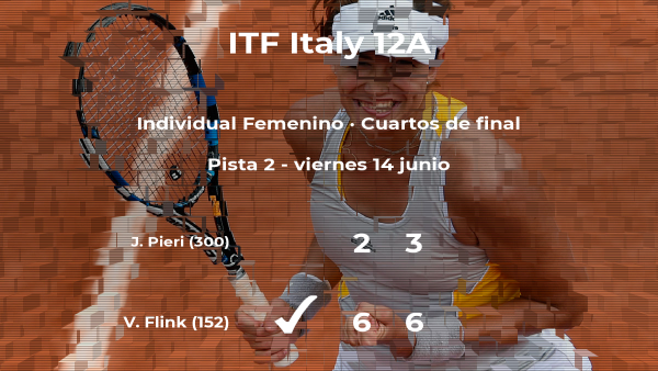 Varvara Flink consigue clasificarse para las semifinales a costa de Jessica Pieri Varvara Flink consigue clasificarse para las semifinales a costa de Jessica Pieri