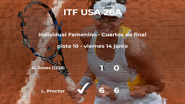 La tenista Lauren Proctor pasa a las semifinales del torneo de Wesley Chapel La tenista Lauren Proctor pasa a las semifinales del torneo de Wesley Chapel