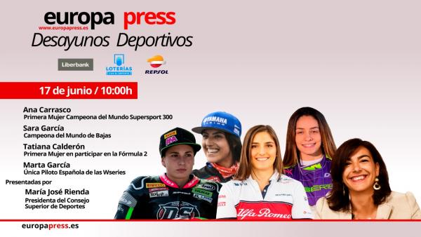 Fútbol. Ana Carrasco, Sara y Marta García y Tatiana Calderón en 'Motor,con M de mujer' en los Desayunos Deportivos de EP Fútbol. Ana Carrasco, Sara y Marta García y Tatiana Calderón en 'Motor,con M de mujer' en los Desayunos Deportivos de EP