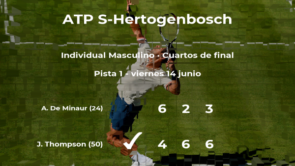 Jordan Thompson consigue clasificarse para las semifinales a costa del tenista Alex De Minaur Jordan Thompson consigue clasificarse para las semifinales a costa del tenista Alex De Minaur