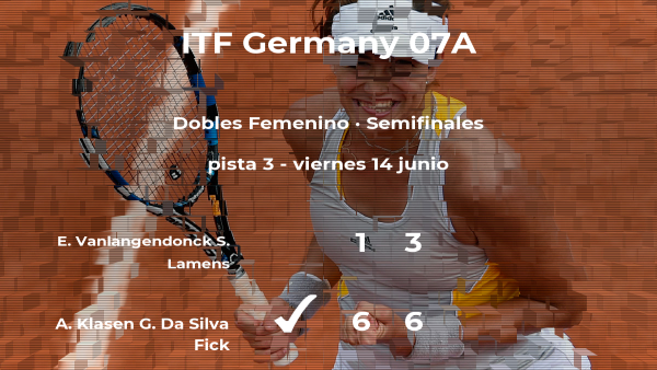 Triunfo de Klasen y Da Silva Fick en las semifinales del torneo de Kaltenkirchen Triunfo de Klasen y Da Silva Fick en las semifinales del torneo de Kaltenkirchen