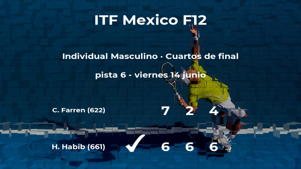 Hady Habib le arrebata el puesto de las semifinales a Connor Farren Hady Habib le arrebata el puesto de las semifinales a Connor Farren