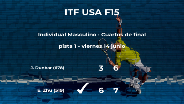 Evan Zhu se hace con la plaza de las semifinales a expensas del tenista Jacob Dunbar Evan Zhu se hace con la plaza de las semifinales a expensas del tenista Jacob Dunbar